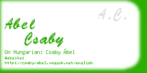 abel csaby business card