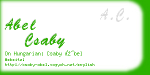 abel csaby business card